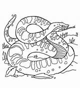 Rattlesnake Diamondback Getdrawings Drawing Coloring sketch template