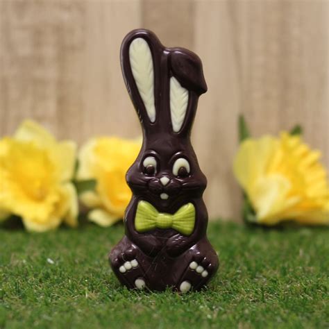 dark chocolate bow tie bunny