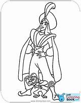 Coloring Jafar Aladdin Pages Elsa Disneyclips Cartoon sketch template