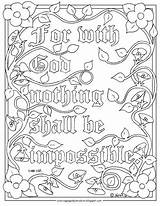 Kjv Impossible Shall Votd Coloringpagesbymradron Colouring sketch template