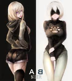 Wallpaper Ass Cleavage Nier Automata Sweater Thigh