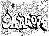 Colorir Graffiti sketch template