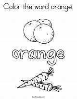Coloring Orange Color Word Twistynoodle Noodle Built California Usa Print Twisty sketch template