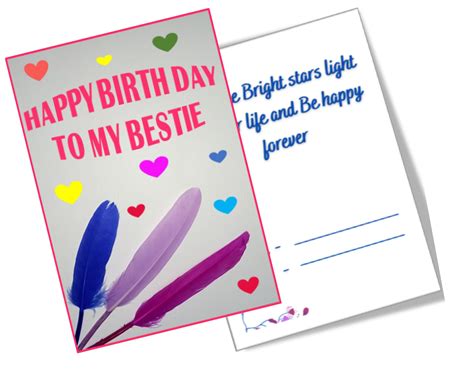 friends happy birthday card template  bestie digital etsy
