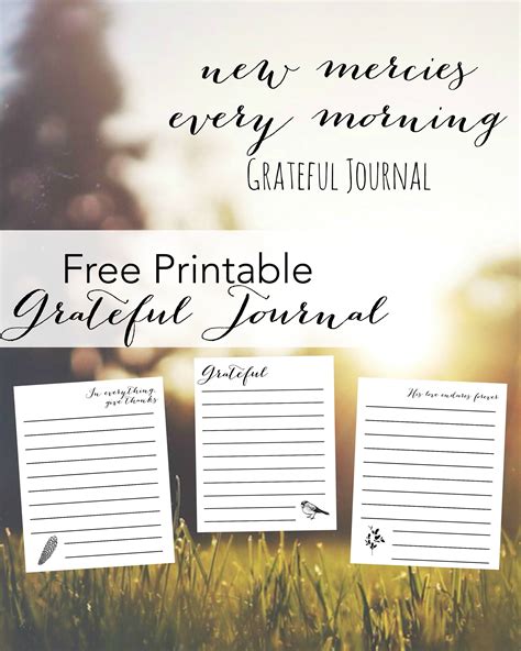 printable gratitude journal freeprintable gratitude journal