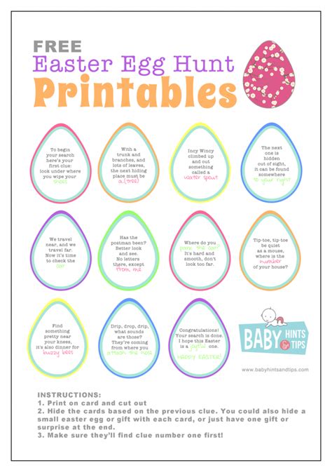 easter egg hunt printables baby hints  tips