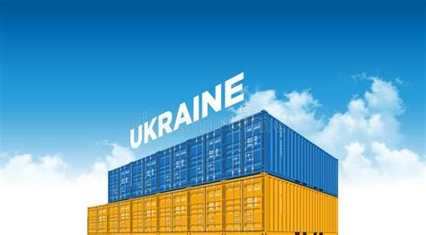 ukraine logistics concept illustration national flag of ukraine from