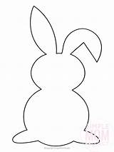 Bunny Printable Template Templates Rabbit Coloring Simple Easter Pages Printables Simplemomproject Colouring Mom Spring Project Crafts Stencils 2d Will Work sketch template