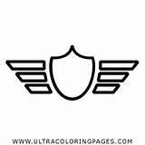 Wings Piloto Aviador Insignia Symbol Aviator Proteger Alas Midway Ultracoloringpages Vectorified Clipartkey sketch template