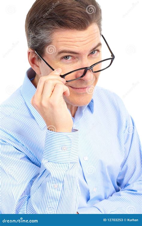 Man With Eyeglasses Stock Image Image Of Businessman 12703253