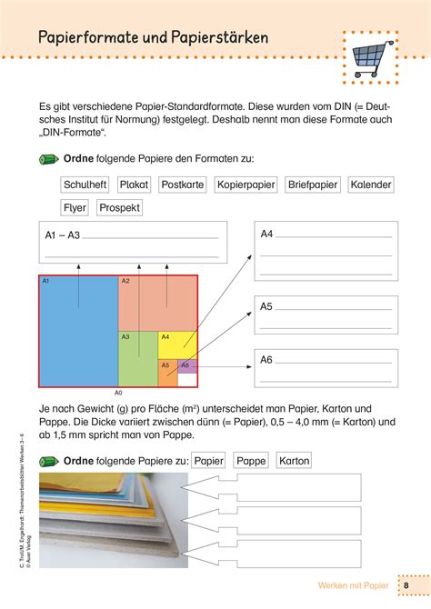 grundschule unterrichtsmaterial werkentextiles gestalten werken mit papier themenarbeitsblaetter