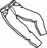 Clipart Jeans Pants Trousers Pair Celana Vector Drawn Lineart Hose Clip Coloring Graphics Hand Vectors Clipground Transparent Cliparts Premium sketch template