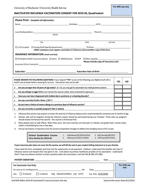printable flu vaccine consent   form fill   sign