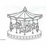 Merry Go Coloring Round Pages Carousel Colouring Printable Rides Ride Party Polyvore Board Choose Sheets sketch template