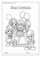 Colorat Ziua Copilului Planse Desene Iunie Imagini Fise Copii Lucru Copiilor Gradinita Baloane Educative Tort Pamantului sketch template