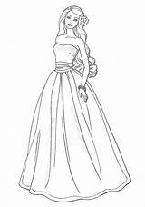 Barbie Wedding Coloring Pages Color Getcolorings sketch template