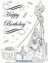Coloring Birthday Frozen Pages Elsa Disney Happy Princess Printable Party Sheets Getcolorings Getdrawings Search Colorings Hat Cast Face Color Print sketch template