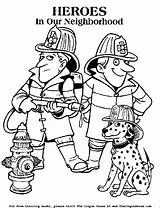 Fireman Firefighter sketch template