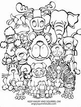 Collage Animal Coloring Pages Getcolorings Color sketch template