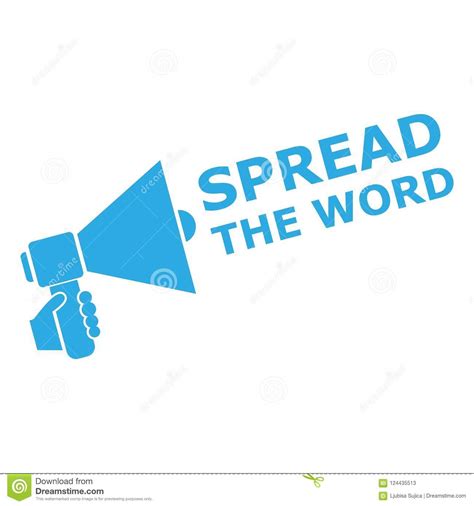 Spread The Word Share Information Bullhorn Megaphone Stock