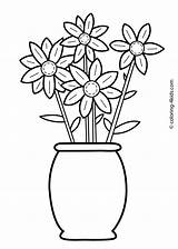 Coloring Flowers Pages Kids Flower Printable Sheets Drawing Colouring Doh Play Print Vase Color Getcolorings Draw Spring A4 Choose Board sketch template