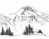 Colorare Disegni Montagne Adulti Paesaggi Montagna Innevate Montana sketch template