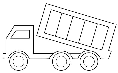 dump truck outline truck coloring pages easy coloring pages