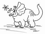 Triceratops Coloring Dinosaur Pages Getcolorings sketch template