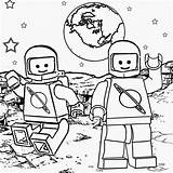 Lego Coloring Pages Space Printable City Nasa Block Kids Color Print Undercover Airplane Solar Shuttle Astronaut Men Galaxy Sheets System sketch template