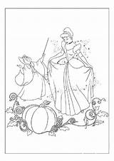 Cinderella Fairy Godmother Coloring Pages Getdrawings sketch template