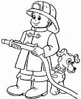 Fireman Coloring Color Pages Popular sketch template