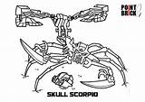 Bionicle Colorare Disegni Ekimu Scorpio Ninjago Immagini sketch template