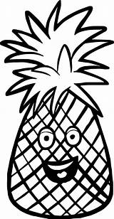Pineapple Coloring Fruit Wecoloringpage Pages sketch template