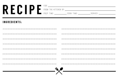 recipe card template  google docs tastejes