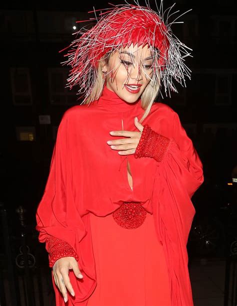 Rita Ora Flashes Knickers In Show Stopping Dress With Slashed Neckline