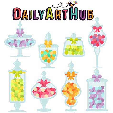 candy jars clip art set daily art hub  clip art everyday