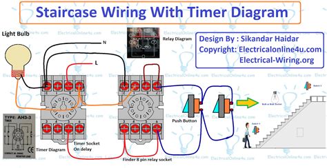 staircase timer wiring diagram   delay timer  relay