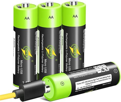 Aa Akku Usb Wiederaufladbare Doppel A Lithium Batterien Li Ionen