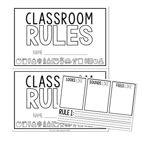 classroom setup visuals class rules booklet lucky  learners