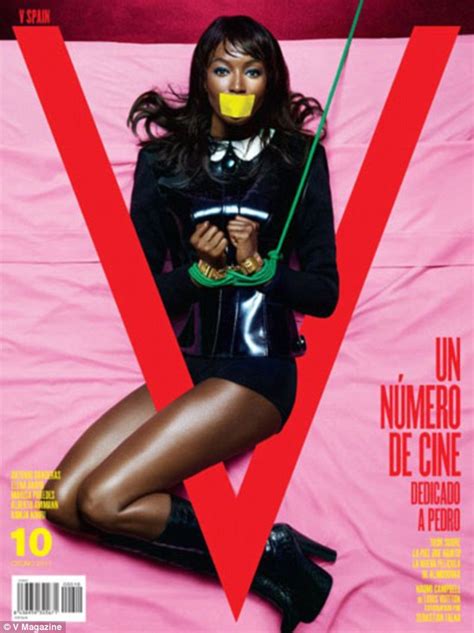 v magazine features a bound and gagged naomi campbell on