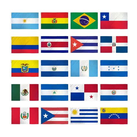 set   latin american country flags xft latin america countries