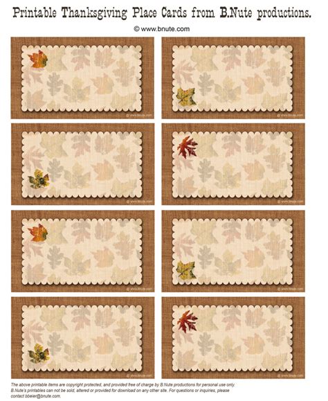 printable table  cards  thanksgiving printable card