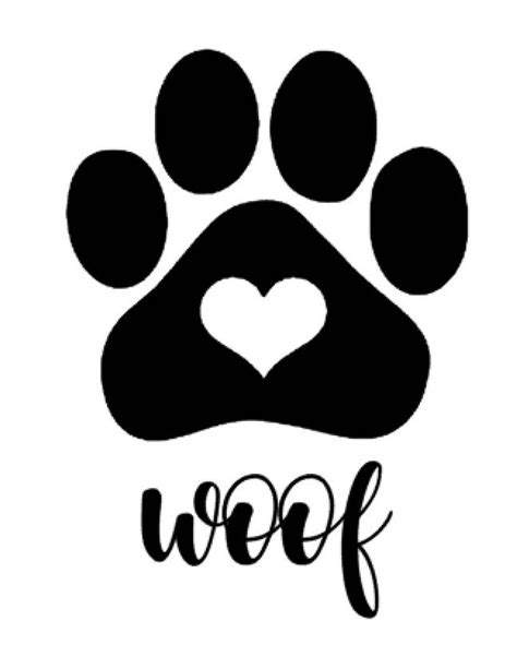 woof paw print decal treat jar decal dog decal gifts etsy paw