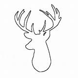 Deer Head Outline Silhouette Clipart Drawing Library sketch template
