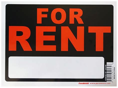 sign  rent  red letters  black background emongus