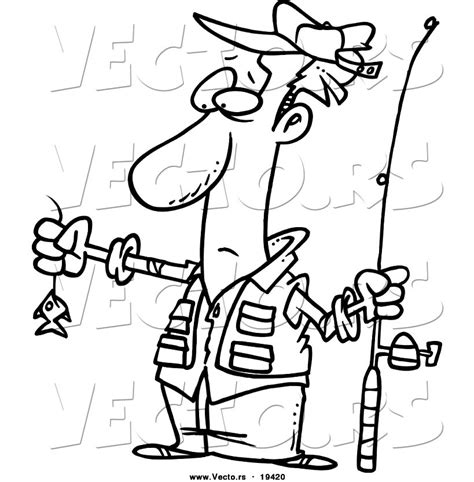 fisherman coloring page images