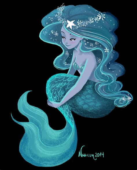 artstation  blue mermaid
