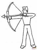 Coloring Archer Archery Shoot Pages Shooting Bow Arrow Target Drawing Medieval Rifle Ready Sniper Kids Printable Getdrawings Drawings Template Pistol sketch template