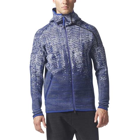 adidas zne pulse knit hooded blue buy  offers  runnerinn