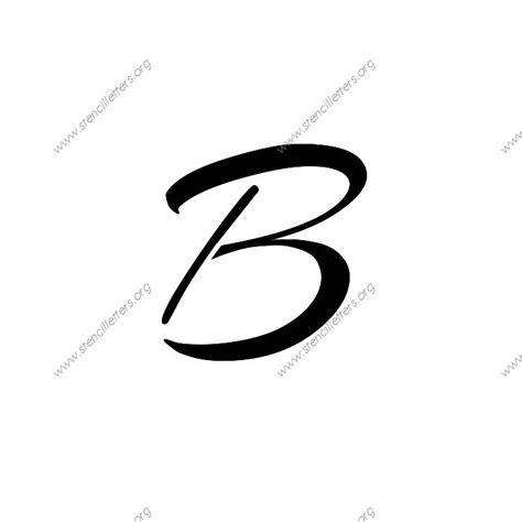 brushed cursive uppercase lowercase letter stencils